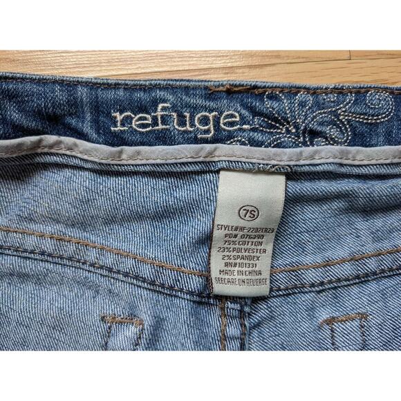 Womens Refuge Jeans Size 7S Blue Denim Cotton Polyester Spandex Blend Logo - Picture 4 of 11